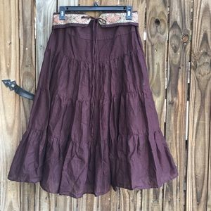 🤎MISS CHIEVOUS🤎BROWN BOHO SKIRT